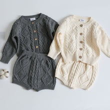 Load image into Gallery viewer, Autumn Winter Knitted Cardigan + Shorts
