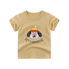Load image into Gallery viewer, Children Summer Short Sleeve T-shirt Casual Tops Clothing Baby Boys Cartoon T-shirts Animals Print Kids Cotton T Shirt For Girls