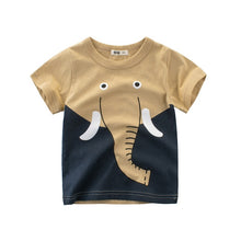 Load image into Gallery viewer, Children Summer Short Sleeve T-shirt Casual Tops Clothing Baby Boys Cartoon T-shirts Animals Print Kids Cotton T Shirt For Girls