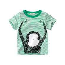Load image into Gallery viewer, Children Summer Short Sleeve T-shirt Casual Tops Clothing Baby Boys Cartoon T-shirts Animals Print Kids Cotton T Shirt For Girls