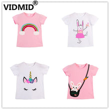 Load image into Gallery viewer, VIDMID Children T-Shirts Cartoon Print Kids Baby girl Tops Short Sleeve T-Shirt children cotton pink t-shirts tees 4137 03