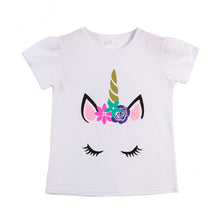 Load image into Gallery viewer, VIDMID Children T-Shirts Cartoon Print Kids Baby girl Tops Short Sleeve T-Shirt children cotton pink t-shirts tees 4137 03
