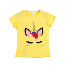 Load image into Gallery viewer, VIDMID Children T-Shirts Cartoon Print Kids Baby girl Tops Short Sleeve T-Shirt children cotton pink t-shirts tees 4137 03