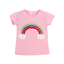 Load image into Gallery viewer, VIDMID Children T-Shirts Cartoon Print Kids Baby girl Tops Short Sleeve T-Shirt children cotton pink t-shirts tees 4137 03