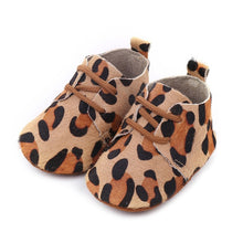 Load image into Gallery viewer, Leather Baby Shoes - Leopard Print