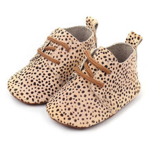 Load image into Gallery viewer, Leather Baby Shoes - Leopard Print