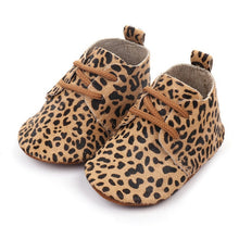 Load image into Gallery viewer, Leather Baby Shoes - Leopard Print
