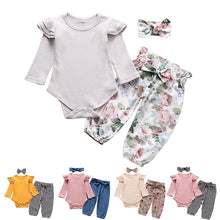 Load image into Gallery viewer, Flower Pattern - Long Sleeve Bodysuit