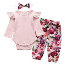 Load image into Gallery viewer, Flower Pattern - Long Sleeve Bodysuit