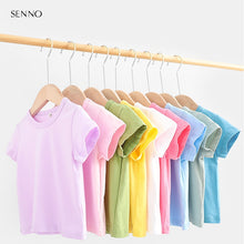 Load image into Gallery viewer, 16 Colors Solid Children T-shirt for Boys Girls Cotton Summer Kids Tops Tees Baby Kids Tshirts Blouse Clothes 12M 24M 2-12 Years