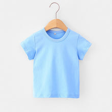 Load image into Gallery viewer, 16 Colors Solid Children T-shirt for Boys Girls Cotton Summer Kids Tops Tees Baby Kids Tshirts Blouse Clothes 12M 24M 2-12 Years
