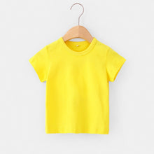 Load image into Gallery viewer, 16 Colors Solid Children T-shirt for Boys Girls Cotton Summer Kids Tops Tees Baby Kids Tshirts Blouse Clothes 12M 24M 2-12 Years