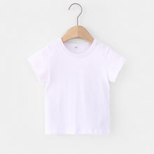Load image into Gallery viewer, 16 Colors Solid Children T-shirt for Boys Girls Cotton Summer Kids Tops Tees Baby Kids Tshirts Blouse Clothes 12M 24M 2-12 Years