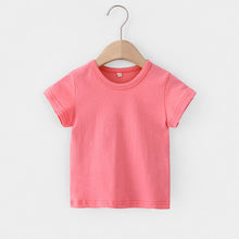 Load image into Gallery viewer, 16 Colors Solid Children T-shirt for Boys Girls Cotton Summer Kids Tops Tees Baby Kids Tshirts Blouse Clothes 12M 24M 2-12 Years