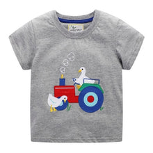Load image into Gallery viewer, T-shirt for baby Boys Animal Print Dinosaur Boys T Shirt for kids Tops tees Cartoon Kids t-shirts Clothes 2-7 Years