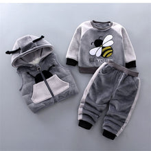 Load image into Gallery viewer, Thick & Warm Three Piece Bear & Fox Outfit
