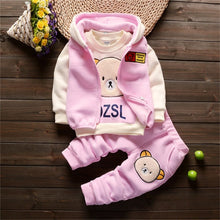 Load image into Gallery viewer, Thick & Warm Three Piece Bear & Fox Outfit