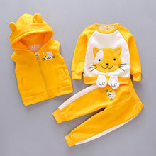 Load image into Gallery viewer, Thick & Warm Three Piece Bear & Fox Outfit
