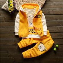 Load image into Gallery viewer, Thick & Warm Three Piece Bear & Fox Outfit