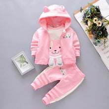 Load image into Gallery viewer, Thick & Warm Three Piece Bear & Fox Outfit