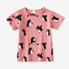 Load image into Gallery viewer, Boys Girls T-Shirts Short Sleeve Children's Tshirt Baby Girl Tops One Piece O-Neck Fashion Cartoon Casual Girl T Shirts Children