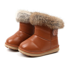 Load image into Gallery viewer, Rabbit Fur Warm Plush Winter Shoes