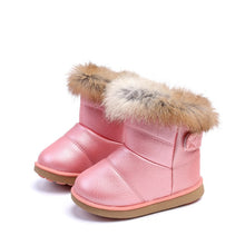 Load image into Gallery viewer, Rabbit Fur Warm Plush Winter Shoes