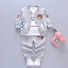 Load image into Gallery viewer, Cartoon Mickey Mouse Bear Hooded Coat + T-Shirt + Pant