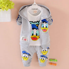 Load image into Gallery viewer, Cartoon Mickey Mouse Bear Hooded Coat + T-Shirt + Pant