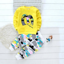 Load image into Gallery viewer, Long Sleeve Sweater + Camouflage Trousers