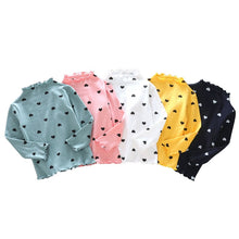 Load image into Gallery viewer, Cotton Dot Top T-shirt Baby Girl Solid Long Sleeve T Shirt Kids O-neck Toddler Shirts Autumn Girls T Shirts Bottoming Tee Top