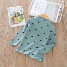 Load image into Gallery viewer, Cotton Dot Top T-shirt Baby Girl Solid Long Sleeve T Shirt Kids O-neck Toddler Shirts Autumn Girls T Shirts Bottoming Tee Top