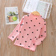 Load image into Gallery viewer, Cotton Dot Top T-shirt Baby Girl Solid Long Sleeve T Shirt Kids O-neck Toddler Shirts Autumn Girls T Shirts Bottoming Tee Top