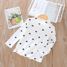 Load image into Gallery viewer, Cotton Dot Top T-shirt Baby Girl Solid Long Sleeve T Shirt Kids O-neck Toddler Shirts Autumn Girls T Shirts Bottoming Tee Top