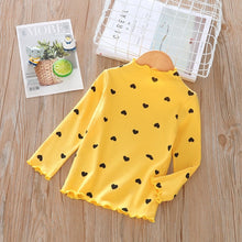 Load image into Gallery viewer, Cotton Dot Top T-shirt Baby Girl Solid Long Sleeve T Shirt Kids O-neck Toddler Shirts Autumn Girls T Shirts Bottoming Tee Top
