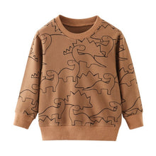 Load image into Gallery viewer, Jumping meters Kids dinosaurs sweatshirts cotton winter autumn baby boys girls t shirts all printed animals t shirts for boy kid
