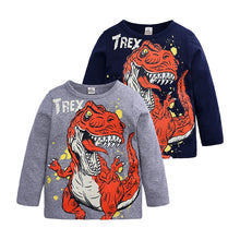 Load image into Gallery viewer, boy t shirts long sleeve for children baby boy casual cartoon dinosaur brand fashion boy t shirt boys Tops &amp; Tees
