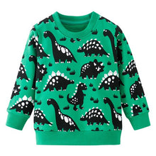 Load image into Gallery viewer, Jumping meters Kids dinosaurs sweatshirts cotton winter autumn baby boys girls t shirts all printed animals t shirts for boy kid
