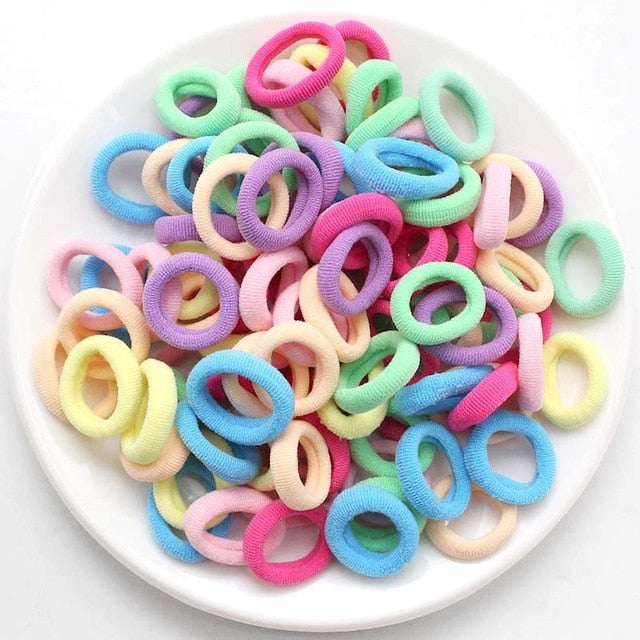 100 Scrunchy Elastic Hair Bands