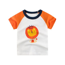 Load image into Gallery viewer, Children Summer Short Sleeve T-shirt Casual Tops Clothing Baby Boys Cartoon T-shirts Animals Print Kids Cotton T Shirt For Girls
