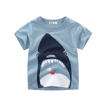 Load image into Gallery viewer, Children Summer Short Sleeve T-shirt Casual Tops Clothing Baby Boys Cartoon T-shirts Animals Print Kids Cotton T Shirt For Girls
