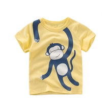 Load image into Gallery viewer, Children Summer Short Sleeve T-shirt Casual Tops Clothing Baby Boys Cartoon T-shirts Animals Print Kids Cotton T Shirt For Girls
