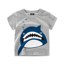 Load image into Gallery viewer, Children Summer Short Sleeve T-shirt Casual Tops Clothing Baby Boys Cartoon T-shirts Animals Print Kids Cotton T Shirt For Girls
