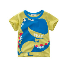 Load image into Gallery viewer, Children Summer Short Sleeve T-shirt Casual Tops Clothing Baby Boys Cartoon T-shirts Animals Print Kids Cotton T Shirt For Girls
