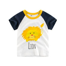 Load image into Gallery viewer, Children Summer Short Sleeve T-shirt Casual Tops Clothing Baby Boys Cartoon T-shirts Animals Print Kids Cotton T Shirt For Girls
