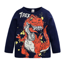 Load image into Gallery viewer, boy t shirts long sleeve for children baby boy casual cartoon dinosaur brand fashion boy t shirt boys Tops &amp; Tees
