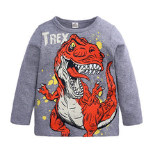 Load image into Gallery viewer, boy t shirts long sleeve for children baby boy casual cartoon dinosaur brand fashion boy t shirt boys Tops &amp; Tees
