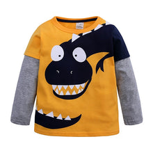 Load image into Gallery viewer, boy t shirts long sleeve for children baby boy casual cartoon dinosaur brand fashion boy t shirt boys Tops &amp; Tees
