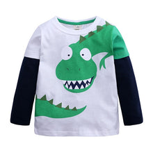 Load image into Gallery viewer, boy t shirts long sleeve for children baby boy casual cartoon dinosaur brand fashion boy t shirt boys Tops &amp; Tees
