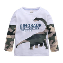 Load image into Gallery viewer, boy t shirts long sleeve for children baby boy casual cartoon dinosaur brand fashion boy t shirt boys Tops &amp; Tees
